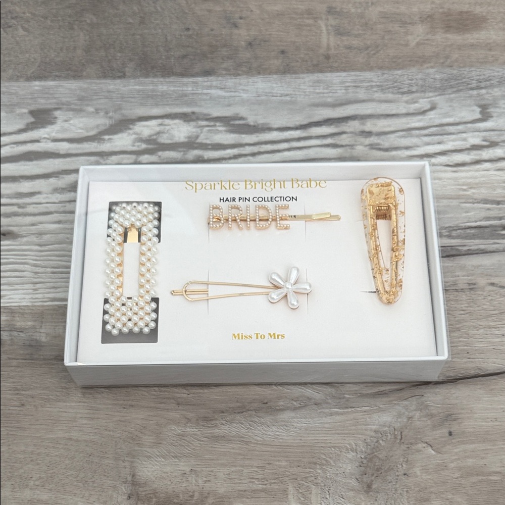 Miss to Mrs Gold and White Hair Pin Collection